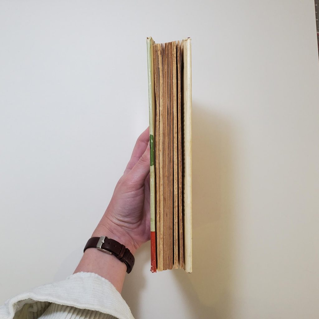 This book is quite old and shows unfortunate weather damage but is still readable.
