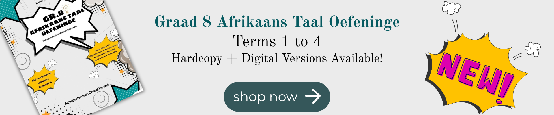 Graad 8 Taal Oefeninge Banner - The Paperhound Online Bookshop